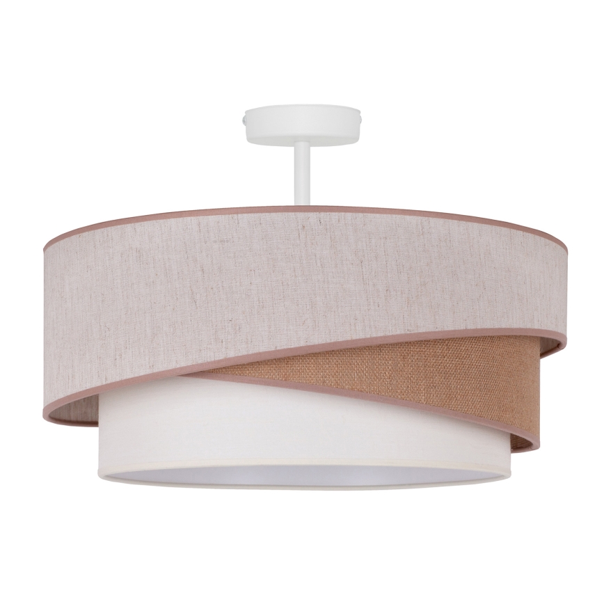 Duolla - Surface-mounted chandelier KOBO 1xE27/15W/230V d. 45 cm beige/brown/white