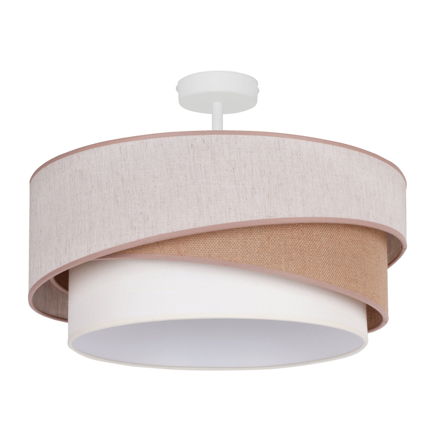 Duolla - Surface-mounted chandelier KOBO 1xE27/15W/230V d. 45 cm beige/brown/white