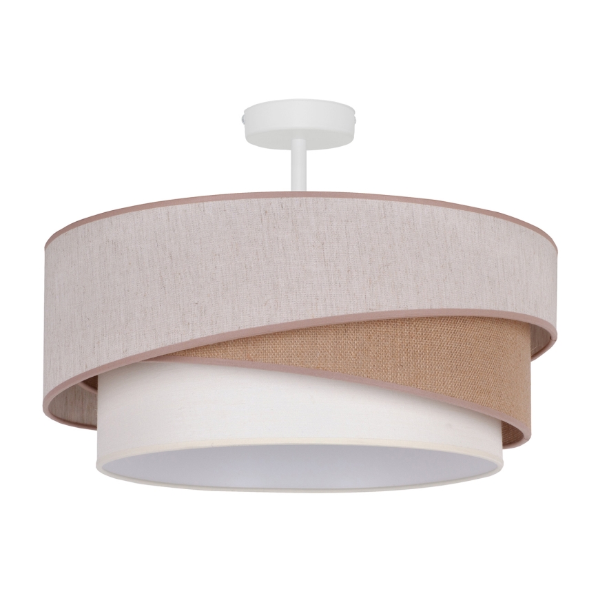 Duolla - Surface-mounted chandelier KOBO 1xE27/15W/230V d. 45 cm beige/brown/white