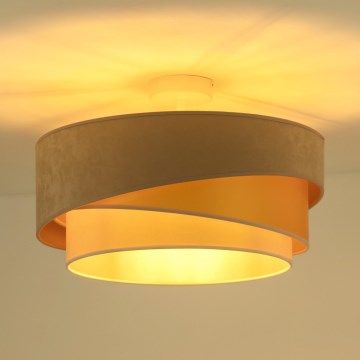 Duolla - Surface-mounted chandelier KOBO 1xE27/15W/230V d. 45 cm beige/gold/creamy