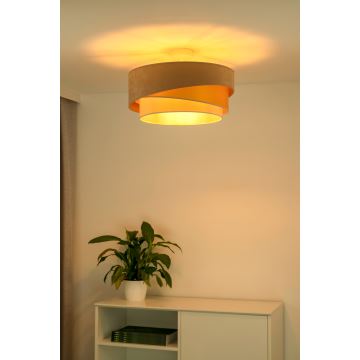 Duolla - Surface-mounted chandelier KOBO 1xE27/15W/230V d. 45 cm beige/gold/creamy