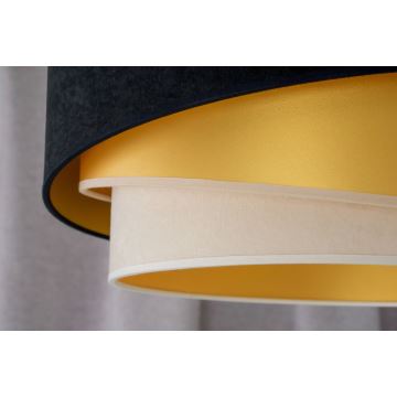 Duolla - Surface-mounted chandelier KOBO 1xE27/15W/230V d. 45 cm black/gold/creamy