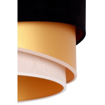 Duolla - Surface-mounted chandelier KOBO 1xE27/15W/230V d. 45 cm black/gold/creamy