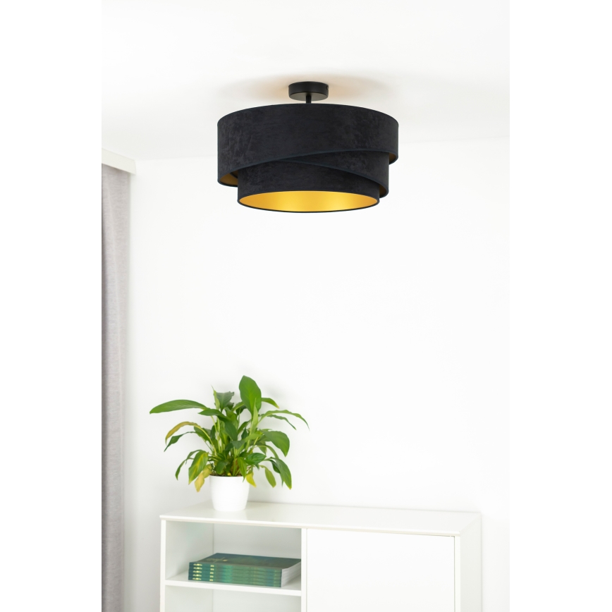 Duolla - Surface-mounted chandelier KOBO 1xE27/15W/230V d. 45 cm black