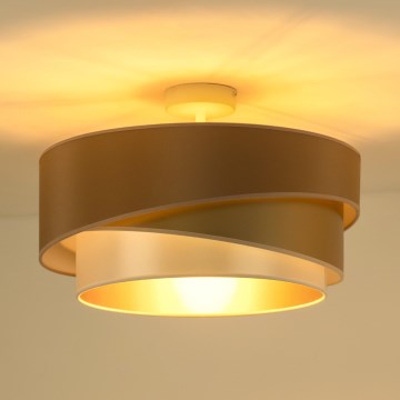 Duolla - Surface-mounted chandelier KOBO 1xE27/15W/230V d. 45 cm copper/gold/white