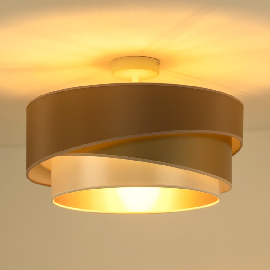 Duolla - Surface-mounted chandelier KOBO 1xE27/15W/230V d. 45 cm copper/gold/white