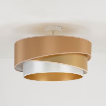 Duolla - Surface-mounted chandelier KOBO 1xE27/15W/230V d. 45 cm copper/gold/white