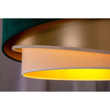 Duolla - Surface-mounted chandelier KOBO 1xE27/15W/230V d. 45 cm green/gold/creamy