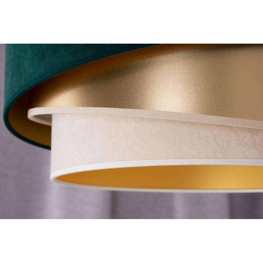 Duolla - Surface-mounted chandelier KOBO 1xE27/15W/230V d. 45 cm green/gold/creamy