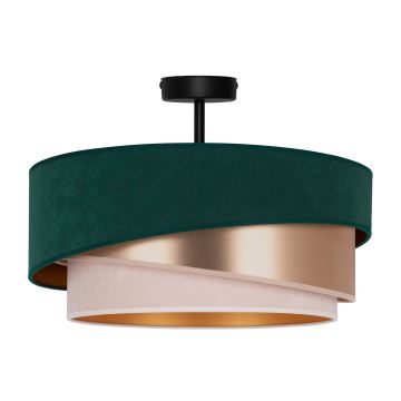 Duolla - Surface-mounted chandelier KOBO 1xE27/15W/230V d. 45 cm green/gold/creamy