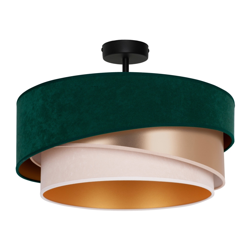 Duolla - Surface-mounted chandelier KOBO 1xE27/15W/230V d. 45 cm green/gold/creamy