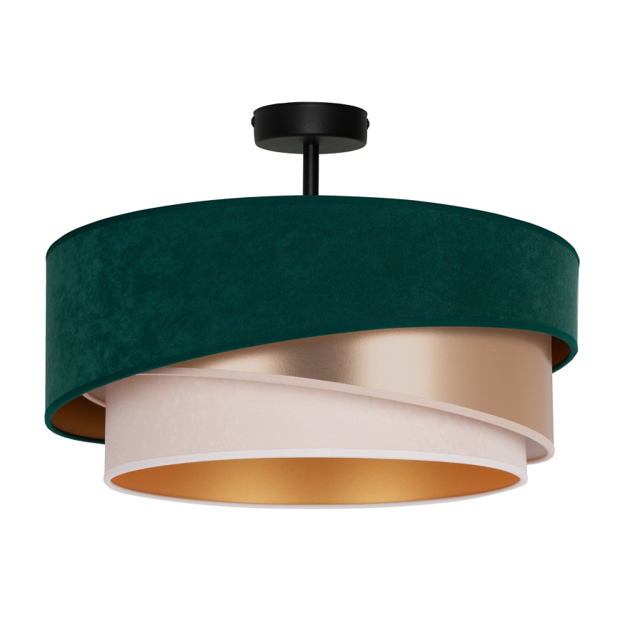 Duolla - Surface-mounted chandelier KOBO 1xE27/15W/230V d. 45 cm green/gold/creamy