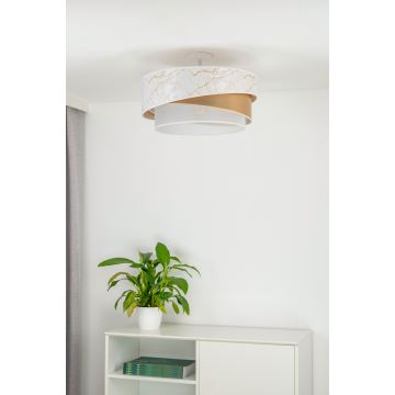 Duolla - Surface-mounted chandelier KOBO 1xE27/15W/230V d. 45 cm white/gold