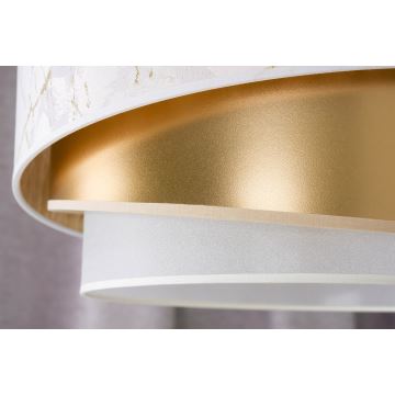 Duolla - Surface-mounted chandelier KOBO 1xE27/15W/230V d. 45 cm white/gold