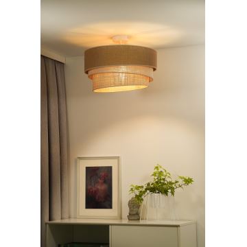 Duolla - Surface-mounted chandelier YUTE TRIO 3xE27/15W/230V d. 60 cm brown/grey/beige