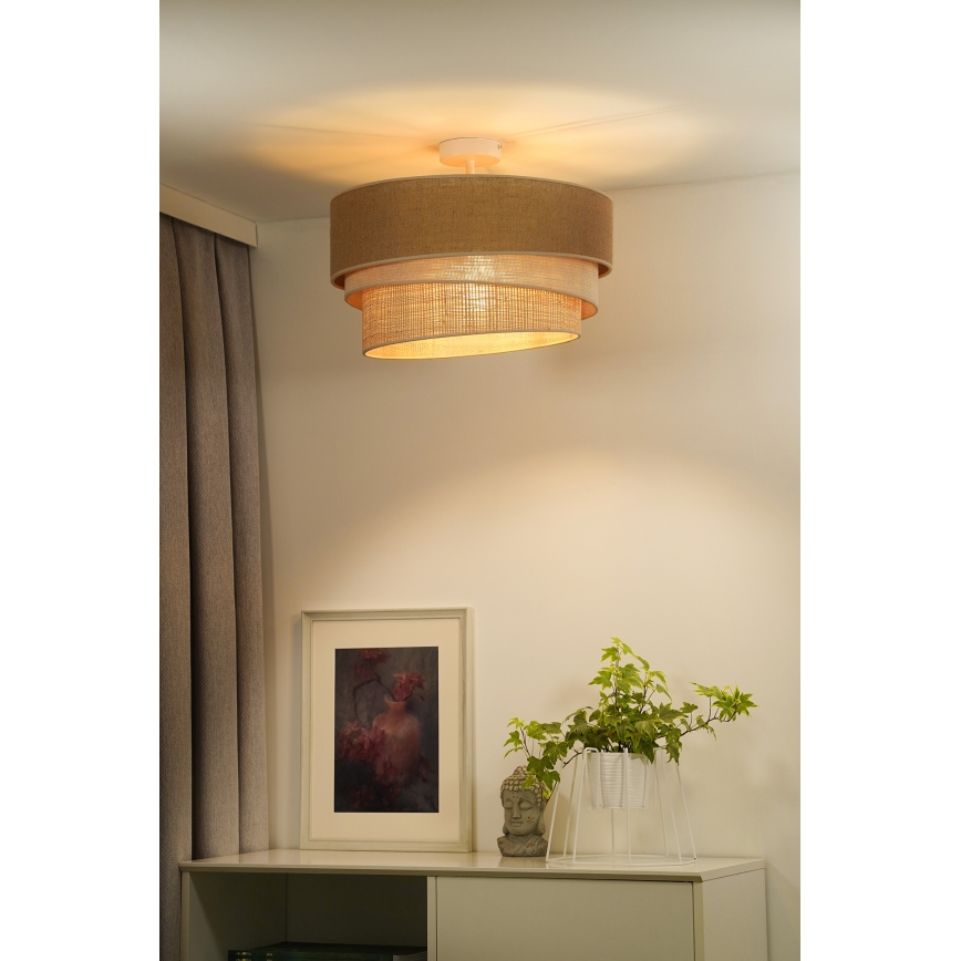 Duolla - Surface-mounted chandelier YUTE TRIO 3xE27/15W/230V d. 60 cm brown/grey/beige