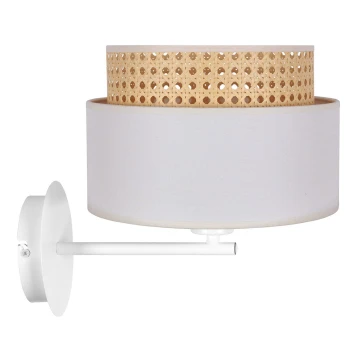 Duolla - Wall lamp BOHO 1xE27/15W/230V cream/white/rattan