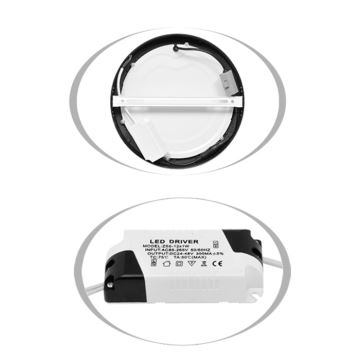 LED Bathroom ceiling light LADA LED/25W/230V 3000/4000/6000K d. 30 cm IP44 black