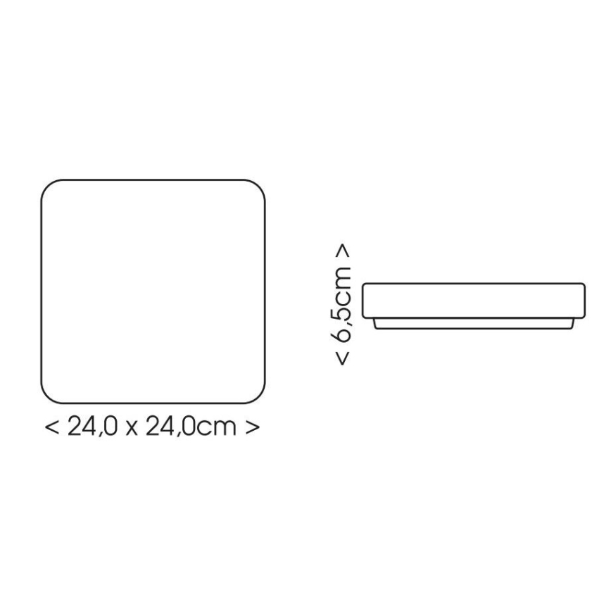 LED Bathroom ceiling light LUKY LED/12W/230V 4000K 24x24 cm IP44