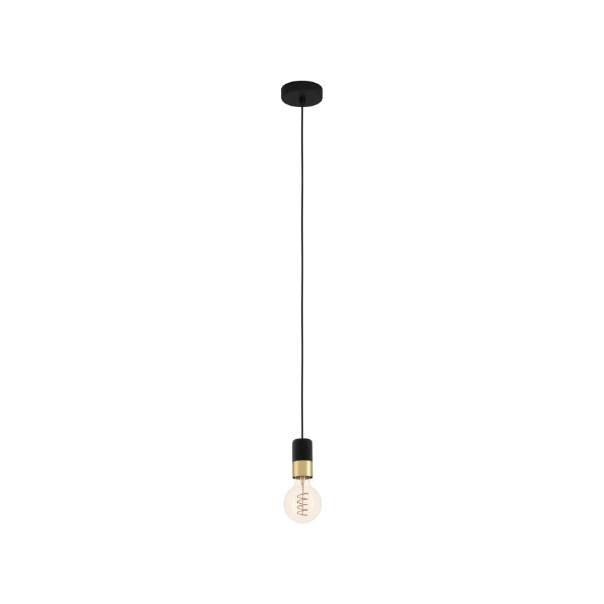 Eglo - Chandelier on a string 1xE27/40W/230V black/gold