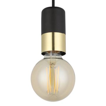 Eglo - Chandelier on a string 1xE27/40W/230V black/gold