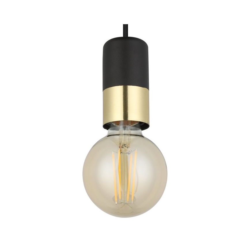 Eglo - Chandelier on a string 1xE27/40W/230V black/gold