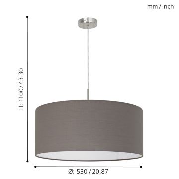 Eglo - Pendant Chandelier on a string 1xE27/60W/230V