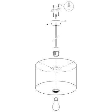 Eglo - Pendant Chandelier on a string 1xE27/60W/230V