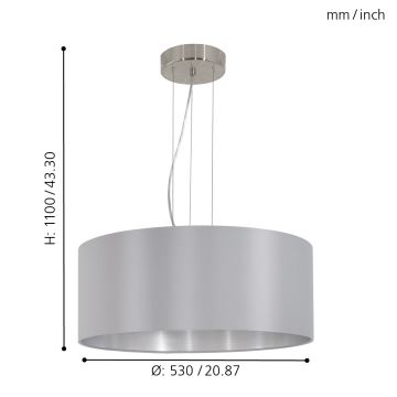 Eglo - Chandelier on a string 3xE27/60W/230V