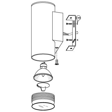 Eglo 33582 - LED RGBW Dimmable outdoor wall lighting RIGA 2xGU10/5W/230V IP44