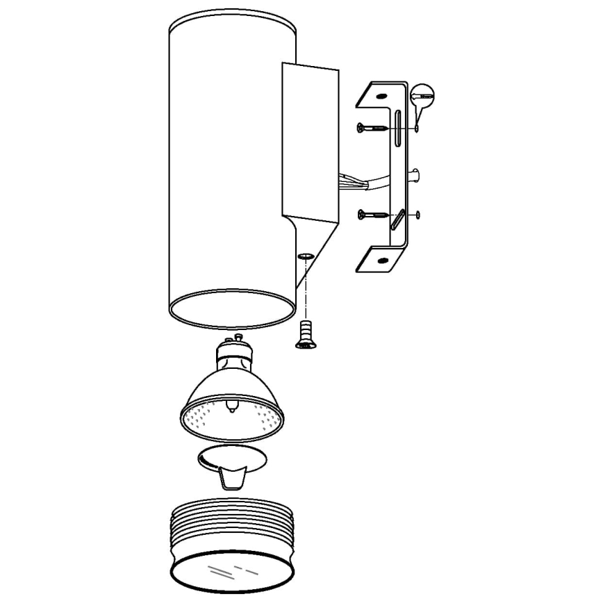 Eglo 33582 - LED RGBW Dimmable outdoor wall lighting RIGA 2xGU10/5W/230V IP44