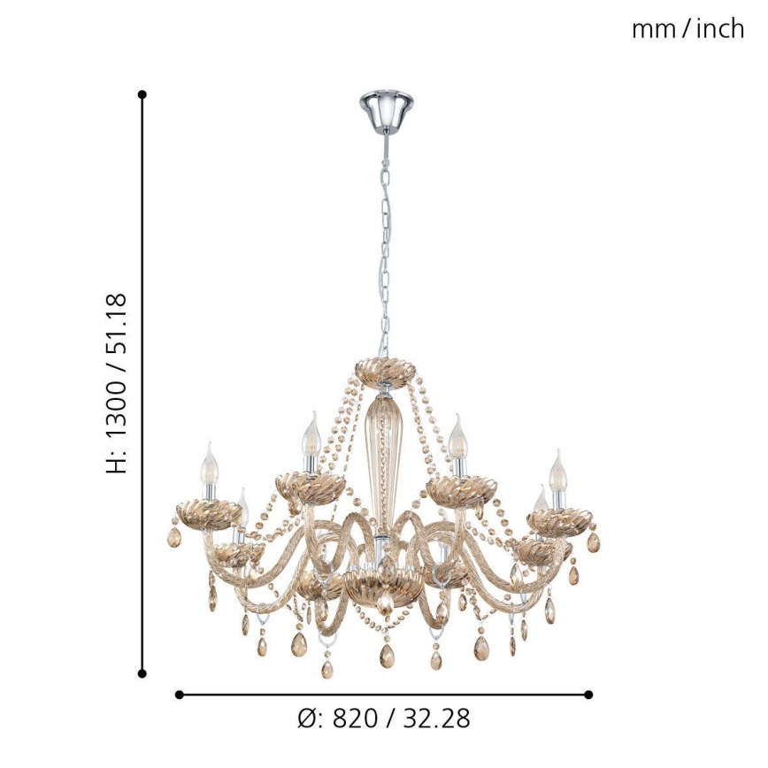 Eglo - Chandelier 8xE14/40W/230V