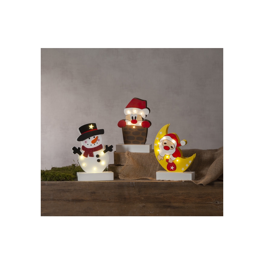 Eglo - LED Christmas decoration 6xLED/0,06W/2xAA Santa