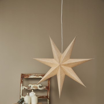 Eglo 411556 - Christmas decoration ÉTOILE star 1xE14/25W/230V 60 cm beige