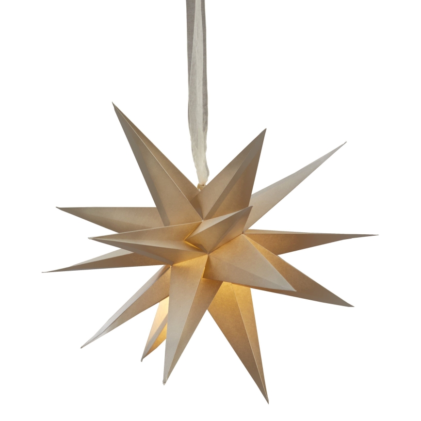 Eglo 411566 - Christmas decoration DECEMBER star 1xE14/25W/230V 35 cm beige