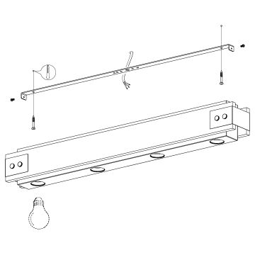 Eglo - Ceiling light 4xE27/60W/230V