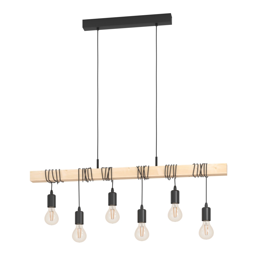 Eglo - Chandelier on a string 6xE27/60W/230V - FSC certified