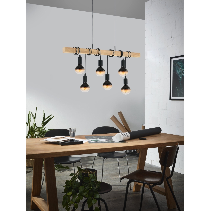 Eglo - Chandelier on a string 6xE27/60W/230V - FSC certified