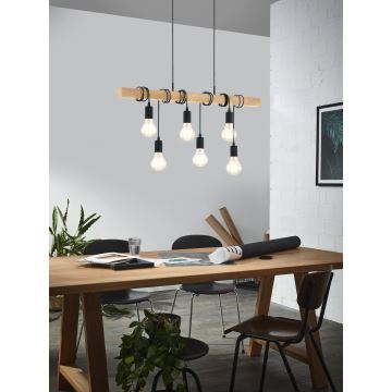 Eglo - Chandelier on a string 6xE27/60W/230V - FSC certified