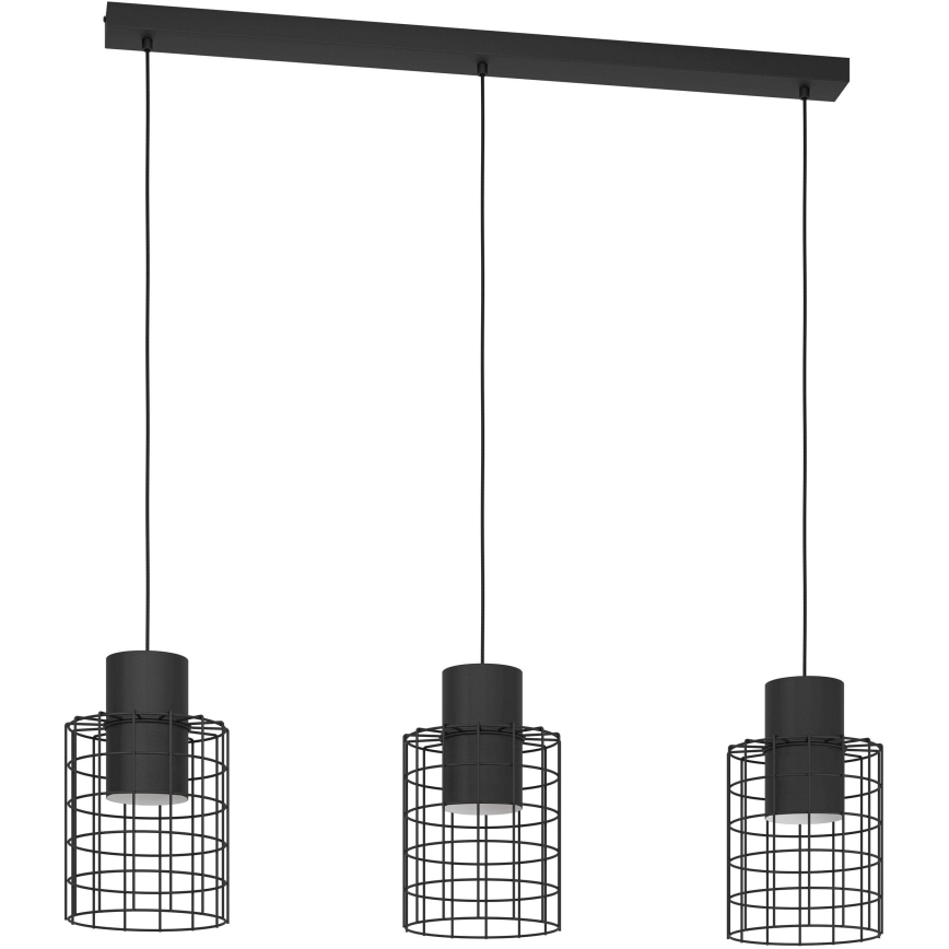 Eglo - Chandelier on a string 3xE27/40W/230V black