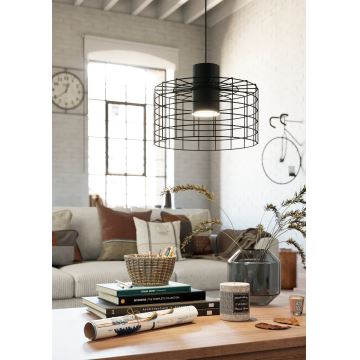 Eglo - Chandelier on a string 1xE27/40W/230V d. 38 cm black