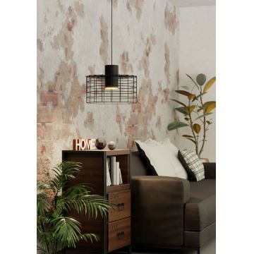 Eglo - Chandelier on a string 1xE27/40W/230V d. 38 cm black