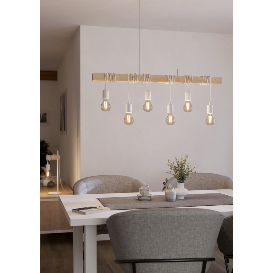 Eglo - Chandelier on a string 6xE27/60W/230V - FSC certified