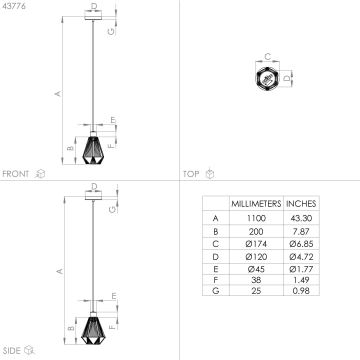 Eglo - Chandelier on a string 1xE27/40W/230V