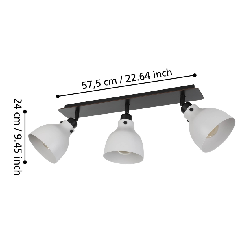 Eglo 43829 - Spotlight MATLOCK 3xE27/40W/230V