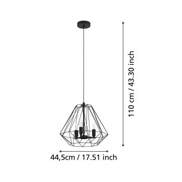 Eglo - Chandelier on a string 3xE14/40W/230V