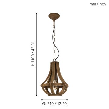 Eglo - Pendant light 1xE27/60W