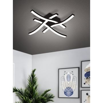 Eglo 74044 - LED Ceiling light CABEZAS LED/20W/230V 4000K black