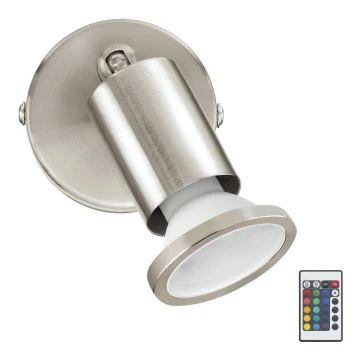 Eglo 75382 - LED RGBW Dimmable wall spotlight BUZZ 1xGU10/4W/230V + remote control