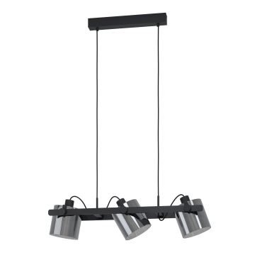 Eglo 780478 - Chandelier on a string CALERINO 3xE27/40W/230V black